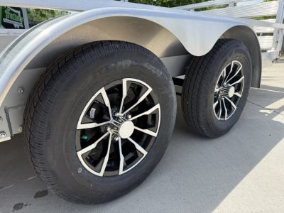 New NEW 2026 H&H 82"x16' Aluminum ATV ramps 2-3500lb axles = 7K Railside Utility bi-fold ramp, Aluminum Wheels