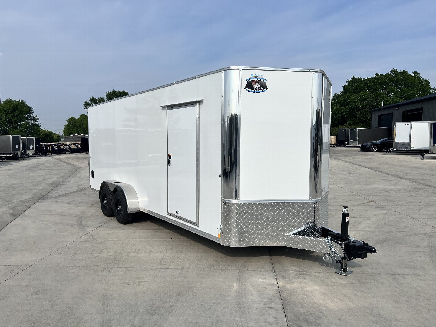 New 2026 Bighorn R&M 7x20+2’V 7K 7ft tall SUPERIOR QUALITY Contractor Model Rear Ramp Enclosed Cargo Trailer