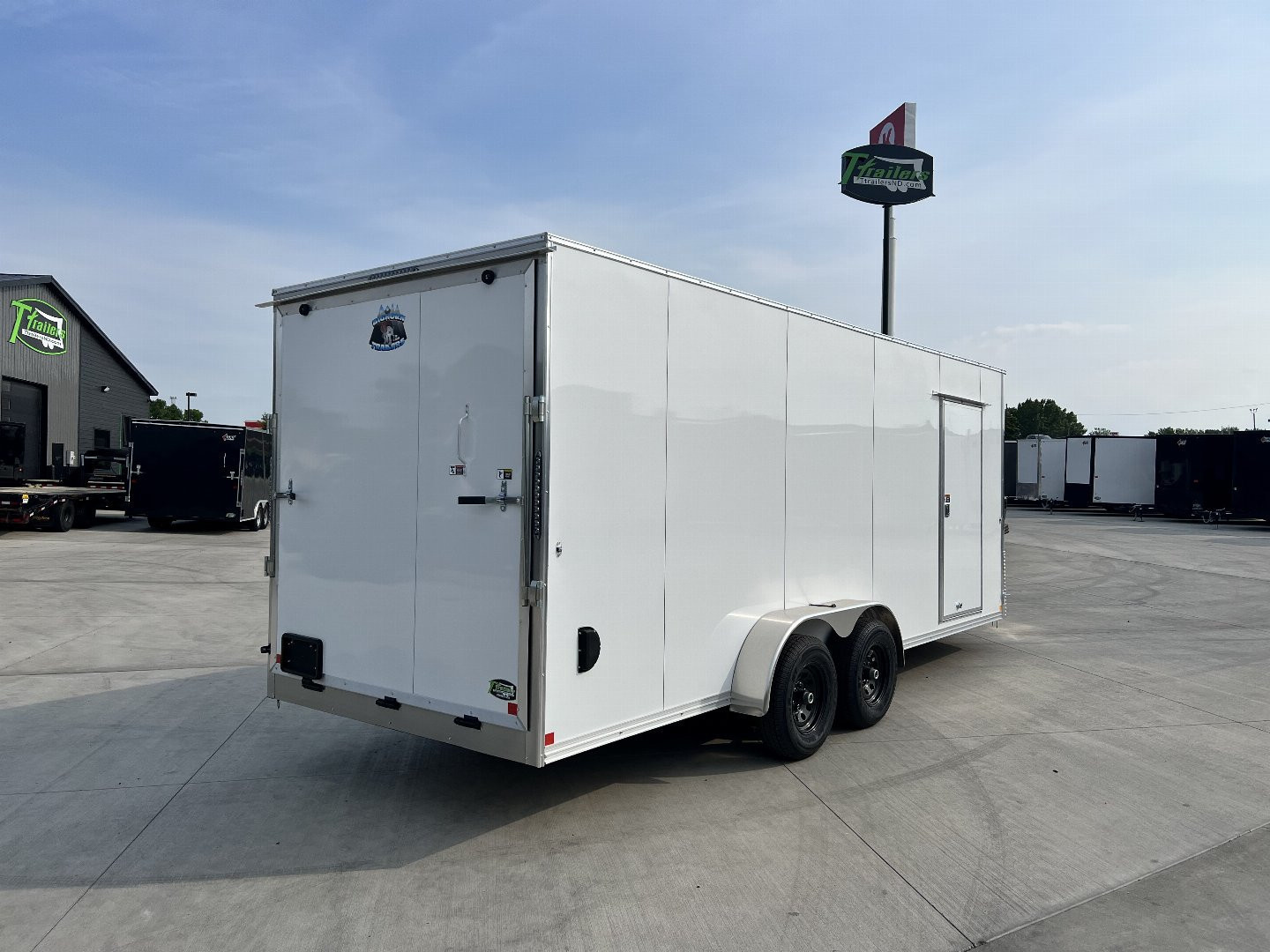 New 2026 Bighorn R&M 7x20+2’V 7K 7ft tall SUPERIOR QUALITY Contractor Model Rear Ramp Enclosed Cargo Trailer