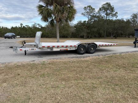 New 2026 H&H Trailers 14K 82X22 Aluminum Electric Tilt Speed Loader Car Hauler