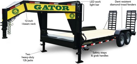 New 2026 Gatormade Trailers Low Pro Elite 16k Gooseneck Equipment Trailer