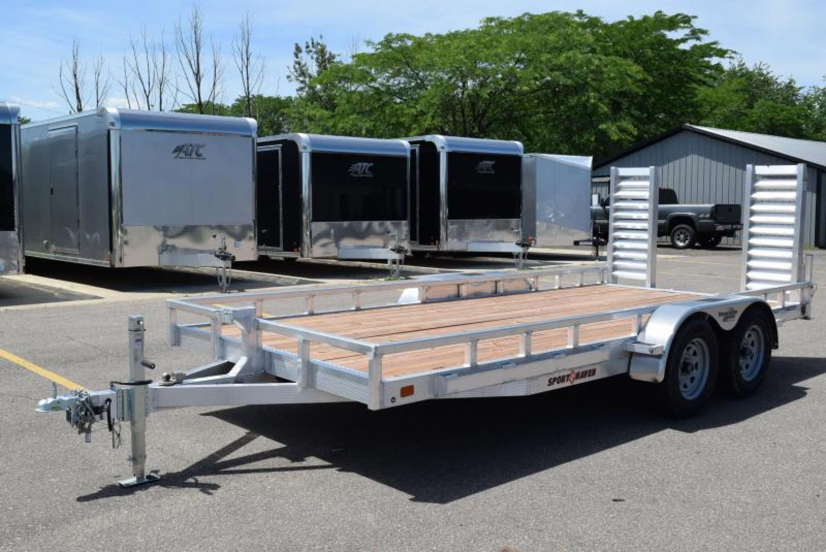 7×16 Equipment Flatbed Trailer photo 2