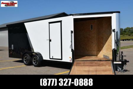 New BRAVO SCOUT 18' + 5' **MIDNIGHT EDITION** ENCLOSED SNOWMOBILE/UTV TRAILER