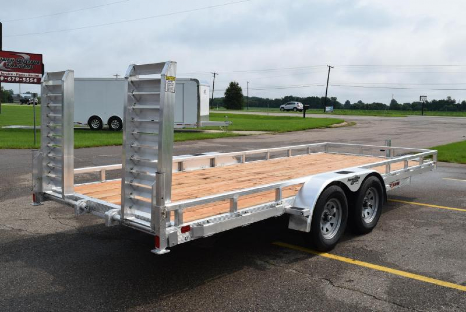 7×18 Equipment Flatbed Trailer photo 2