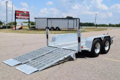 New 2026 BND Trailers 5x10 Galvanized Scissor Lift Equipment Trailer