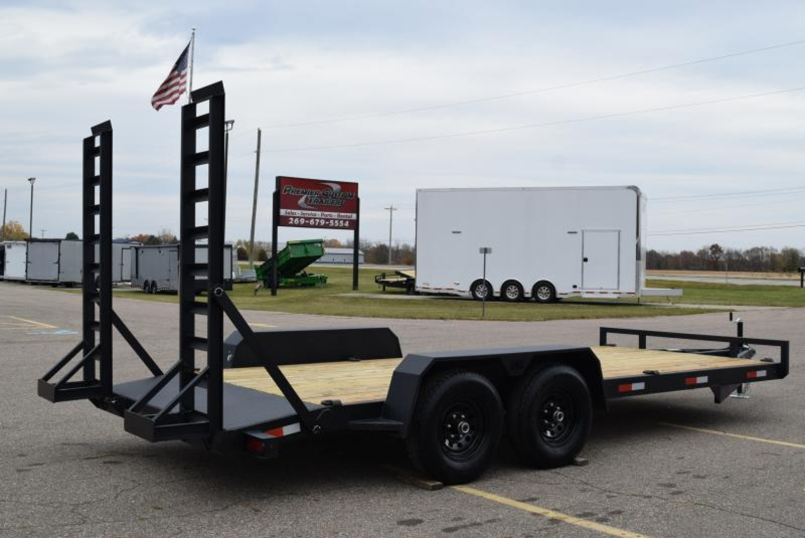 7×18 Equipment Flatbed Trailer photo 2