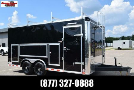 New BRAVO STAR 8.5x16 PRO SERIES CONTRACTOR TRAILER w/ REAR RAMP DOOR