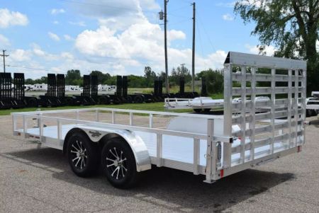 New SPORT HAVEN 7x16 DELUXE OPEN UTILITY TRAILER w/ HD REAR RAMP GATE