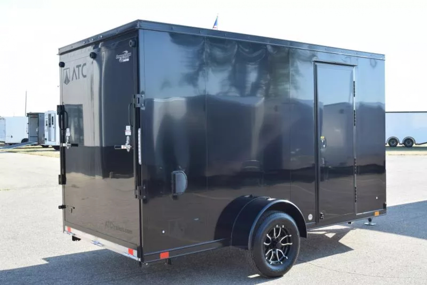 New ATC 6x12 STO 300 ALUMINUM CARGO TRAILER w/ BLACK TRIM PACKAGE