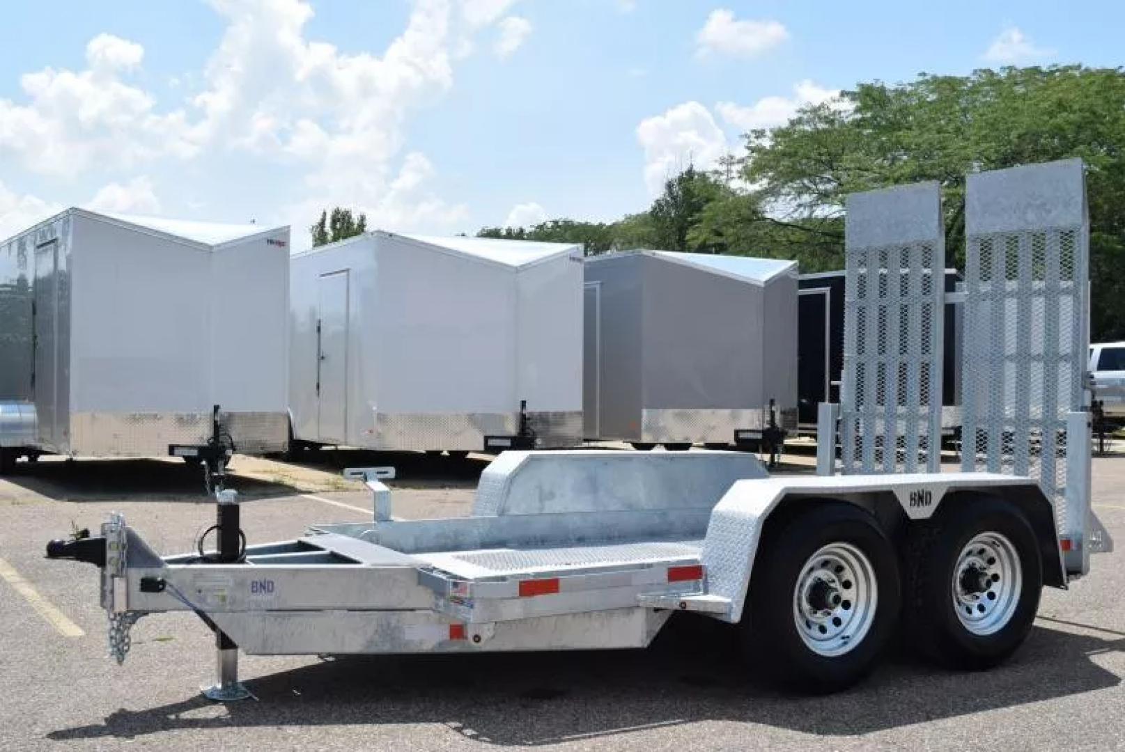 New 2026 BND Trailers 5x10 Galvanized Scissor Lift Equipment Trailer