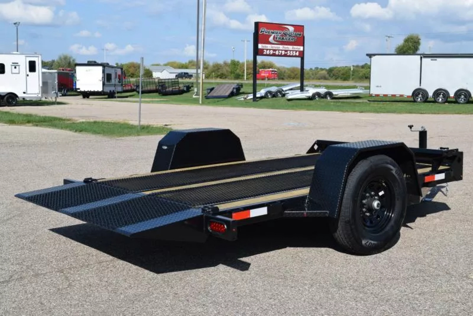 New BND 6x12 TILT BED SCISSOR LIFT EQUIPMENT TRAILER w/ 7000LB AXLE