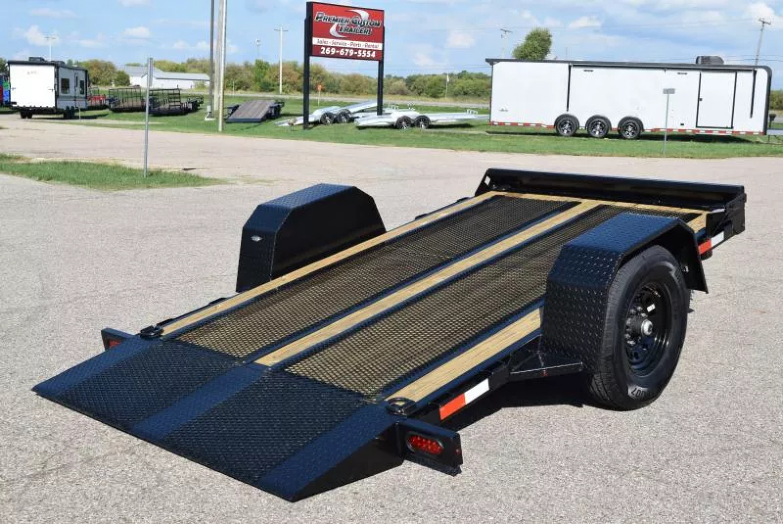 New BND 6x12 TILT BED SCISSOR LIFT EQUIPMENT TRAILER w/ 7000LB AXLE