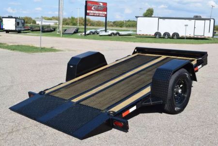 New BND 6x12 TILT BED SCISSOR LIFT EQUIPMENT TRAILER w/ 7000LB AXLE