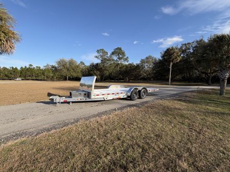 New 2026 H&H Trailers 10K Aluminum Electric Tilt Low Profile Speed Loader Car Hauler