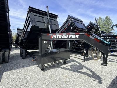 New 2026 PJ Trailers 7X16 GOOSENECK (4FT WALL) DUMP TRAILER 15680 GVWR Dump Trailer