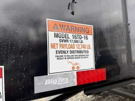 New 2026 Big Tex Trailers 16TD TELESCOPIC Dump Trailer 7X16 17.5K G.V.W.R. 7 GAUGE FLOOR
