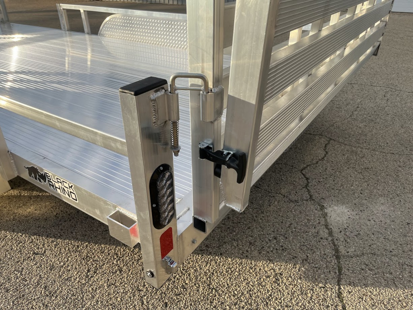 New 2026 Black Rhino *INCOMING* Aluminum 81"x16' LST716A w/ Bifold Gate (ATV / UTV / Side by Side) Utility Trailer
