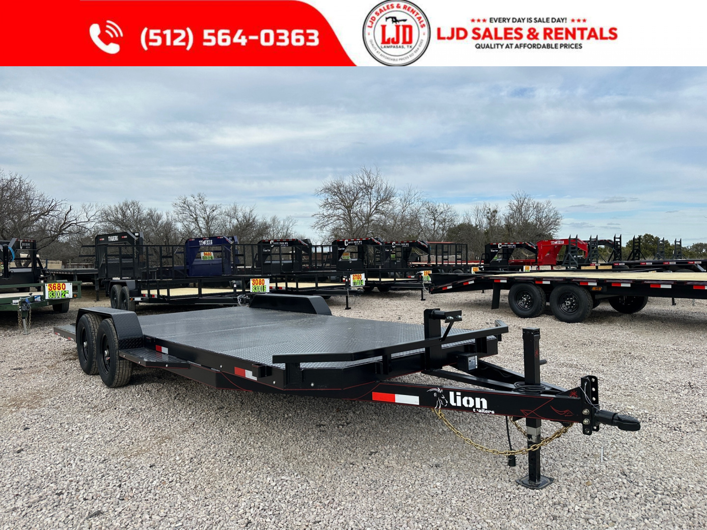 New 2026 Lion - 83 x 20 Car Hauler - 12K GVWR - 6K Axles - 12k GVWR