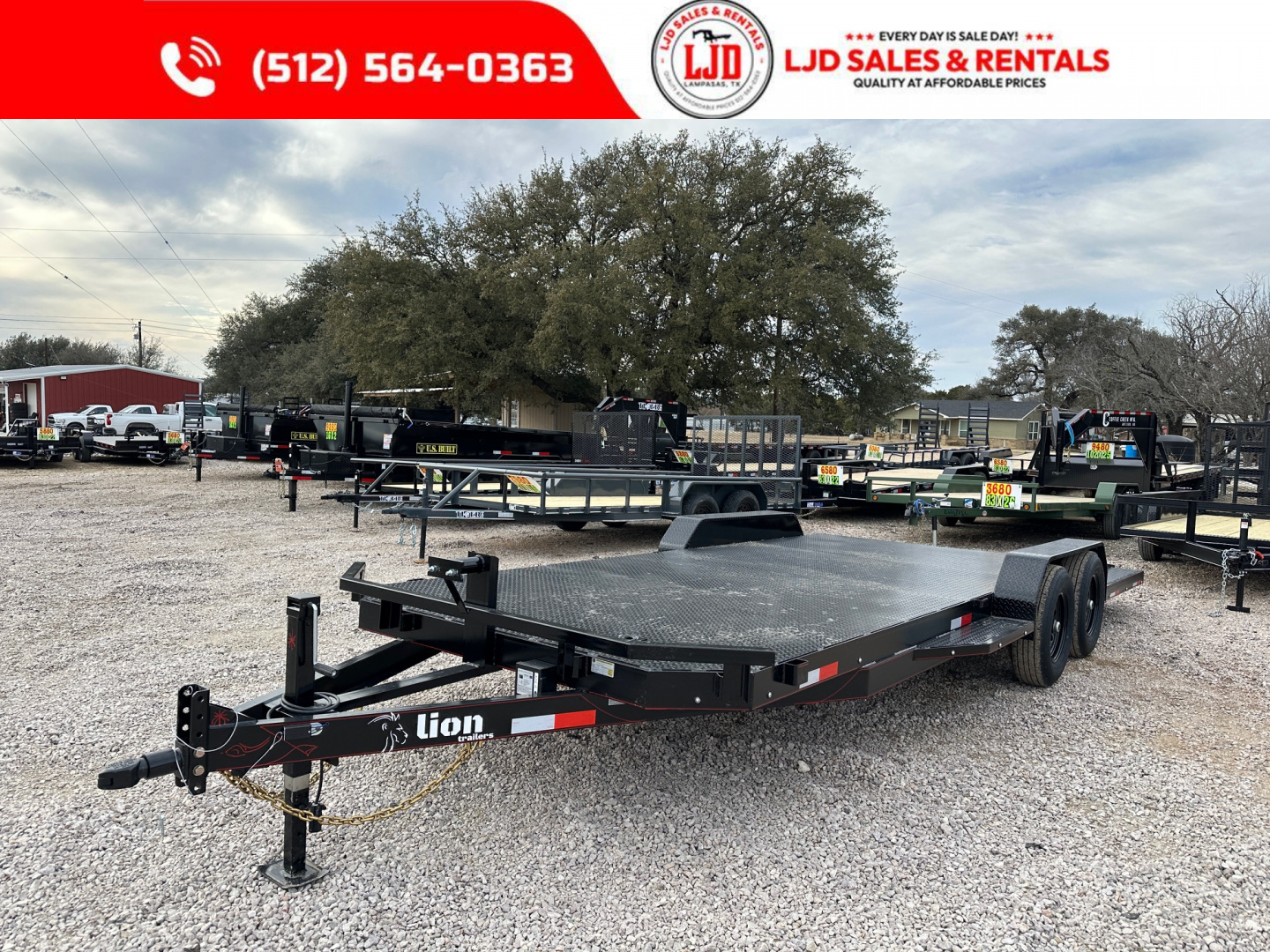 New 2026 Lion - 83 x 20 Car Hauler - 12K GVWR - 6K Axles - 12k GVWR