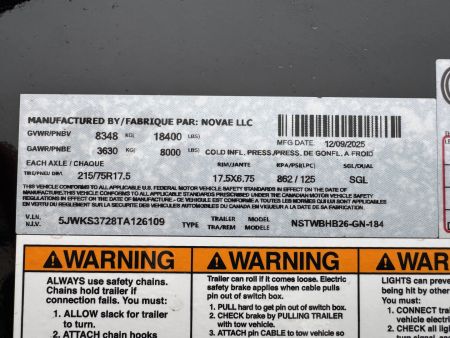 New 2026 Midsota STWB26GN 18.4K Equipment Trailer
