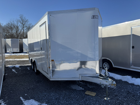 New 2026 E-Z Hauler EZEC8.5X16CH XLT PRO Car Hauler REAR DOUBLE DOORS 6 FOOT 10 INCH INTERIOR HEIGHT FREE ALUMINUM WHEEL UPGRADE SUMMER SALE ON NOW