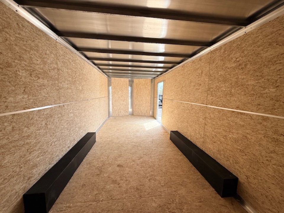 New 2026 H&H Red 8.5'x22' 10k Flat Top V-Nose Enclosed Car Hauler Cargo Trailer