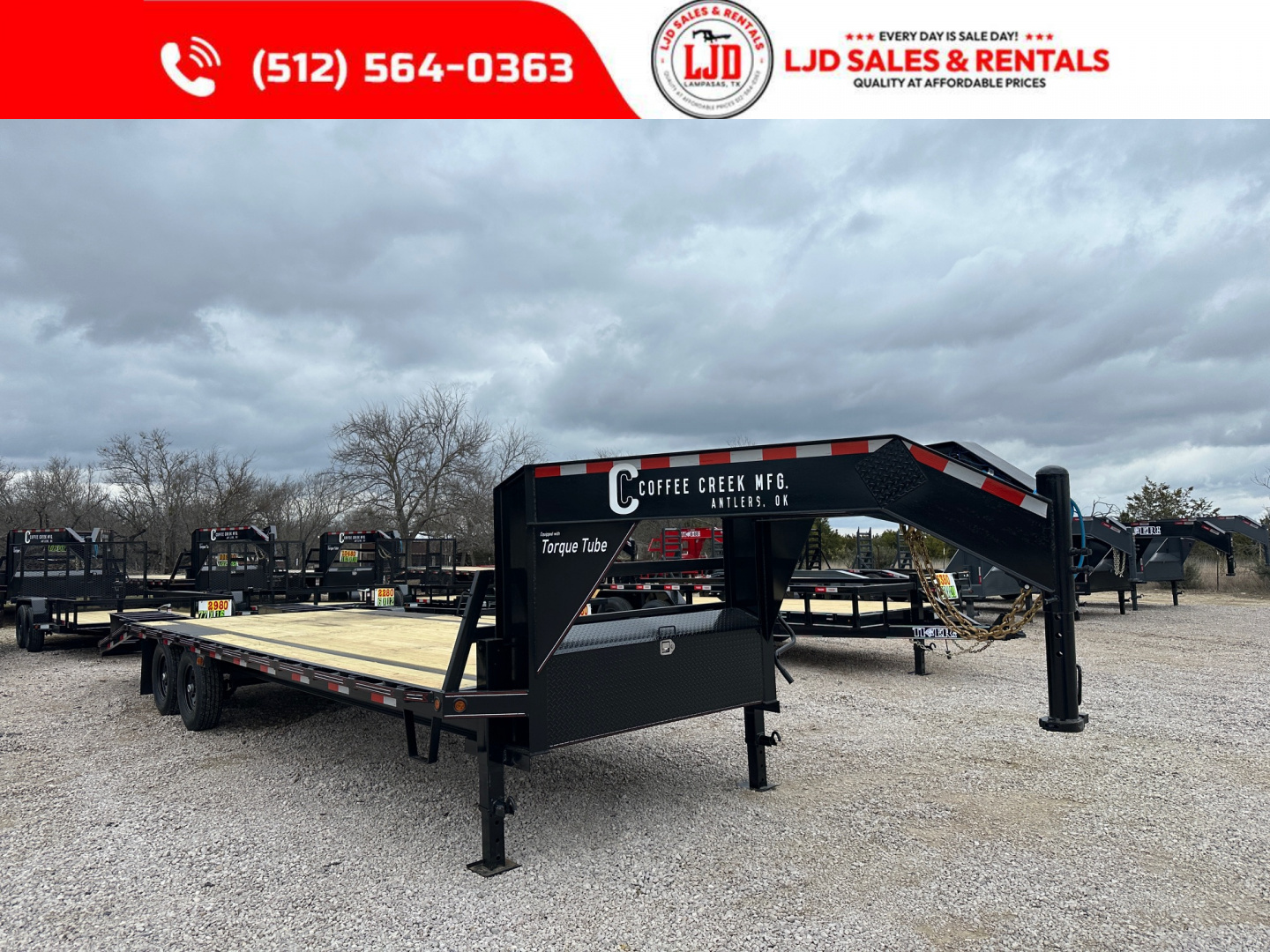 New 2026 Coffee Creek - 27' Gooseneck Flatbed Trailer - 15900 GVWR