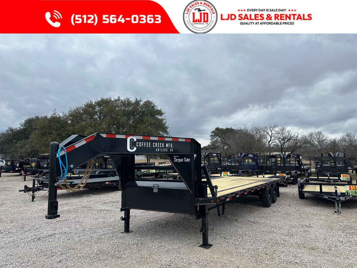 New 2026 Coffee Creek - 27' Gooseneck Flatbed Trailer - 15900 GVWR