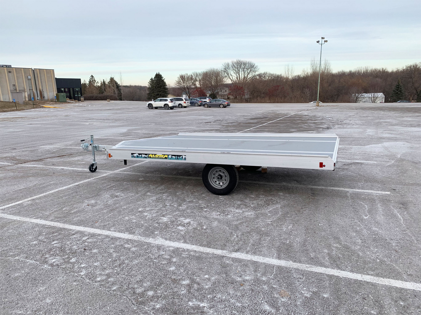 New Aluma (8.5'x12') Aluminum Snowmobile Trailer- 2 Place Drive On/Off!