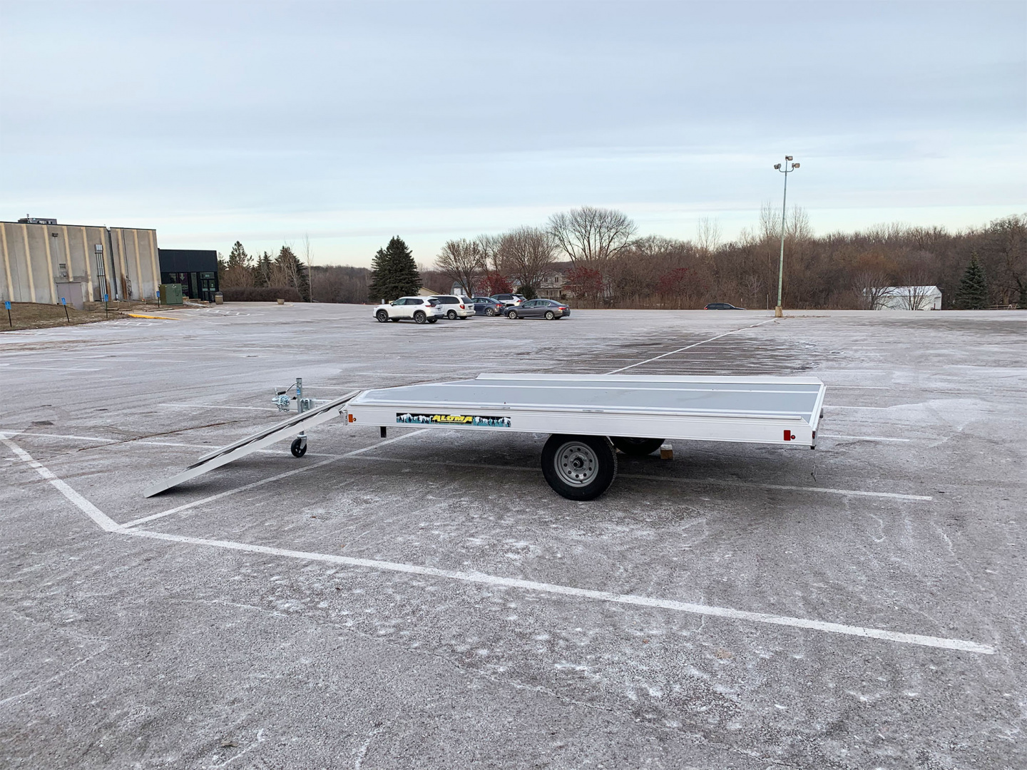 New Aluma (8.5'x12') Aluminum Snowmobile Trailer- 2 Place Drive On/Off!
