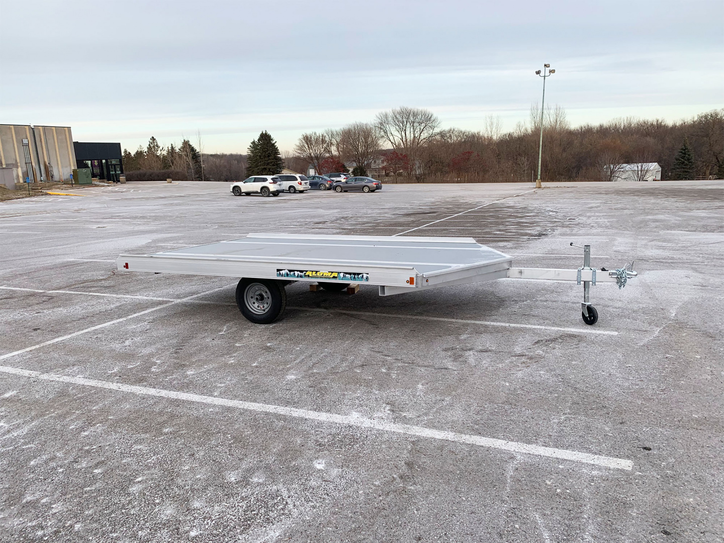 New Aluma (8.5'x12') Aluminum Snowmobile Trailer- 2 Place Drive On/Off!