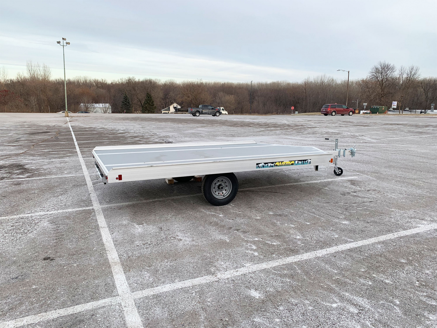 New Aluma (8.5'x12') Aluminum Snowmobile Trailer- 2 Place Drive On/Off!