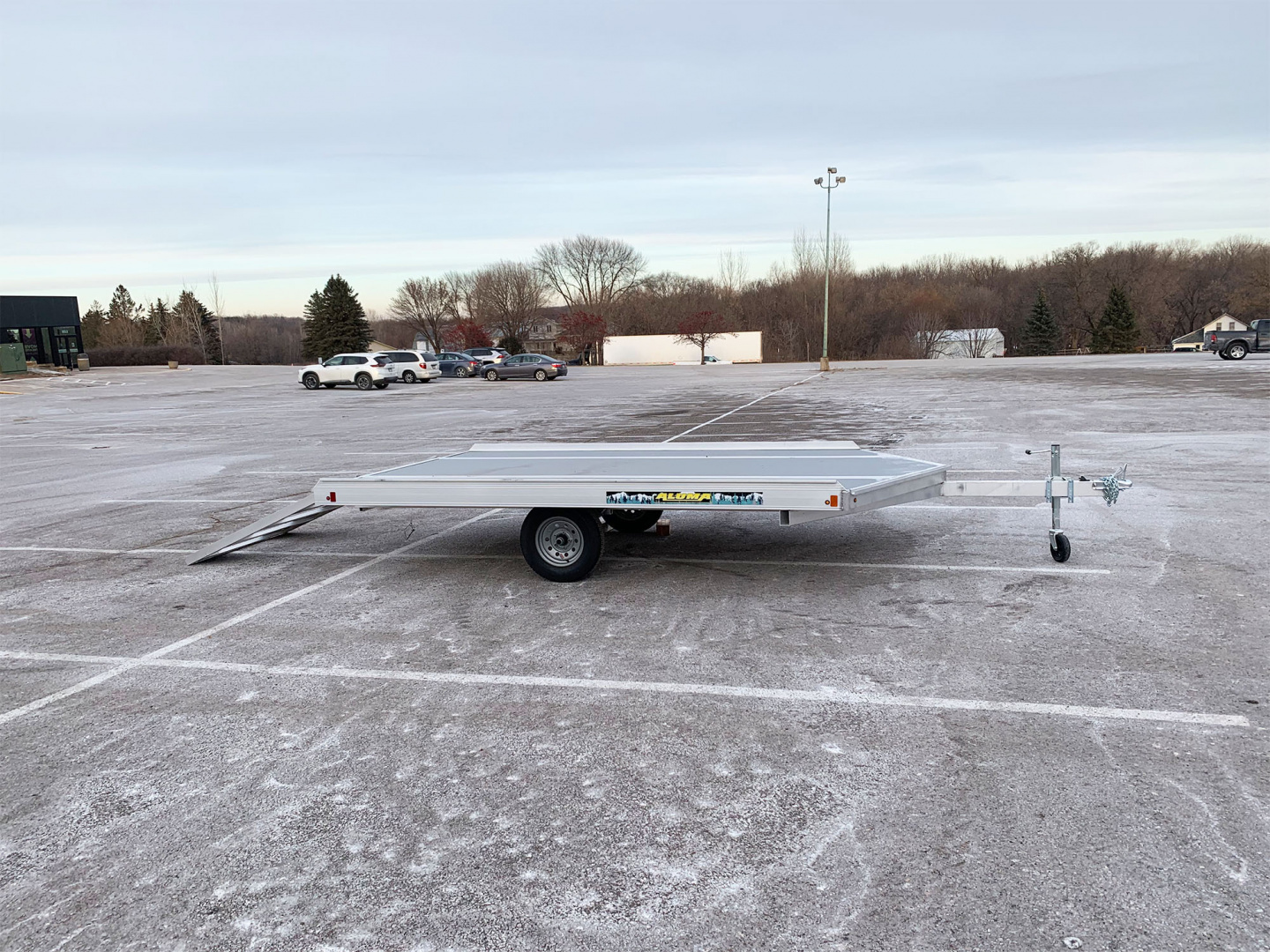 New Aluma (8.5'x12') Aluminum Snowmobile Trailer- 2 Place Drive On/Off!