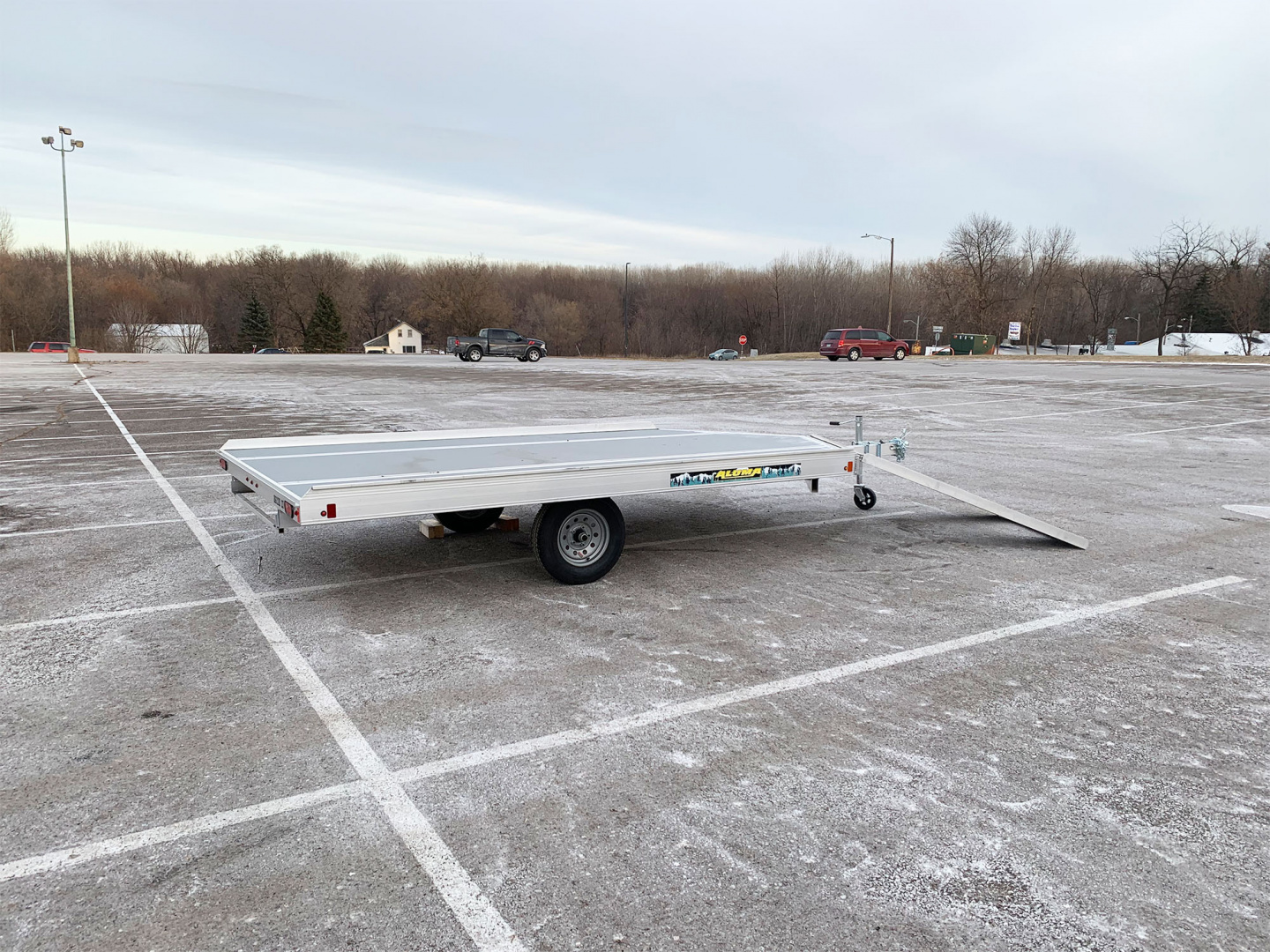 New Aluma (8.5'x12') Aluminum Snowmobile Trailer- 2 Place Drive On/Off!