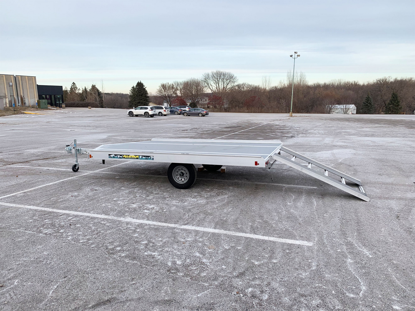 New Aluma (8.5'x12') Aluminum Snowmobile Trailer- 2 Place Drive On/Off!