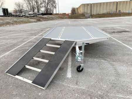New Aluma (8.5'x12') Aluminum Snowmobile Trailer- 2 Place Drive On/Off!