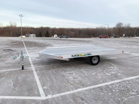 New Aluma (8.5'x12') Aluminum Snowmobile Trailer- 2 Place Drive On/Off!