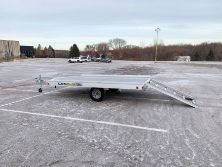 New Aluma (8.5'x12') Aluminum Snowmobile Trailer- 2 Place Drive On/Off!