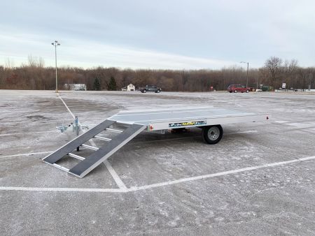 New Aluma (8.5'x12') Aluminum Snowmobile Trailer- 2 Place Drive On/Off!
