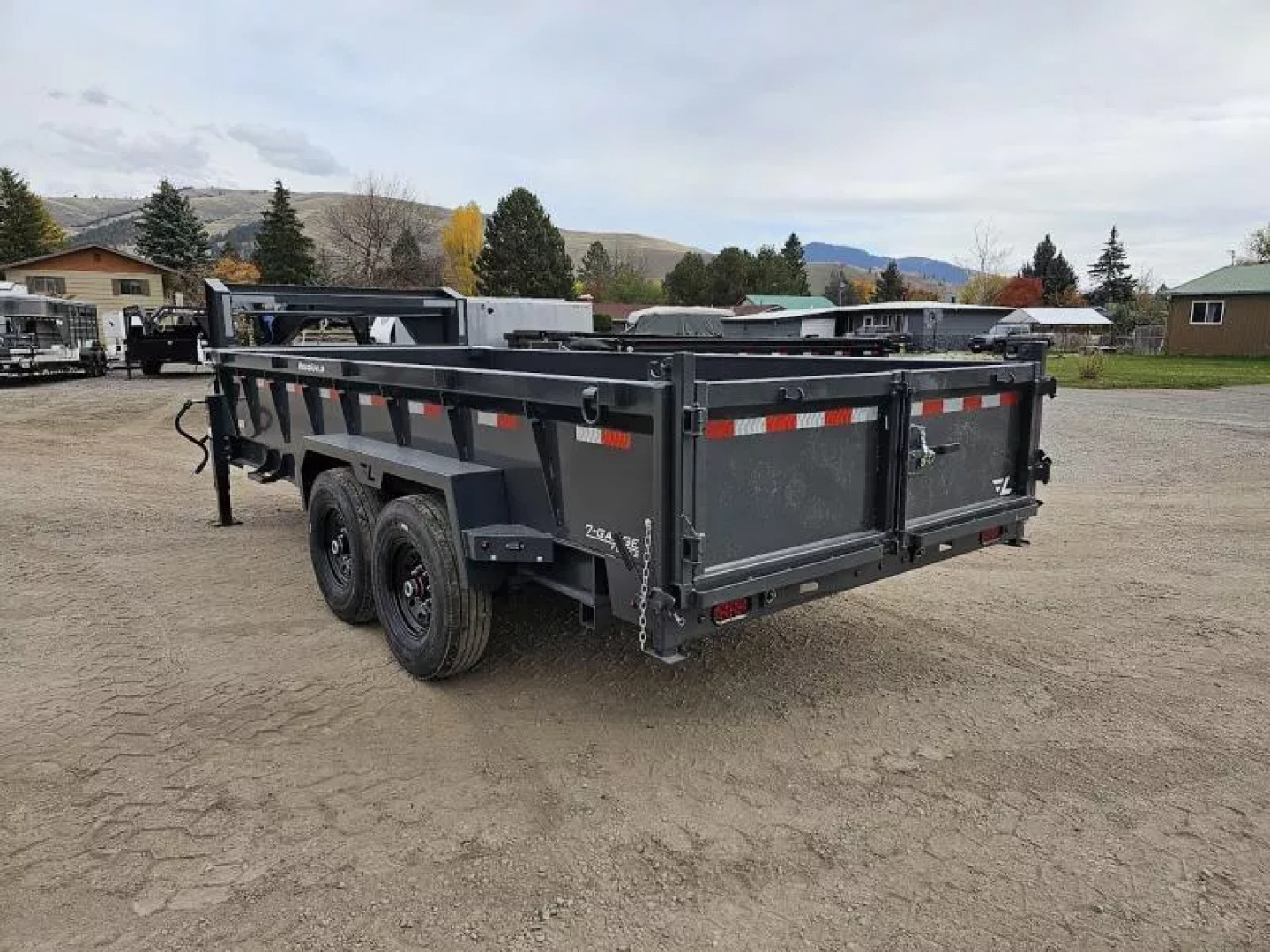 New 2026 Lamar 7x16 14k Gooseneck Dump Trailer