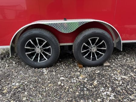 New 2026 Formula Traverse Red 7'x14' 7k Flat Top V-Nose Enclosed Cargo Trailer