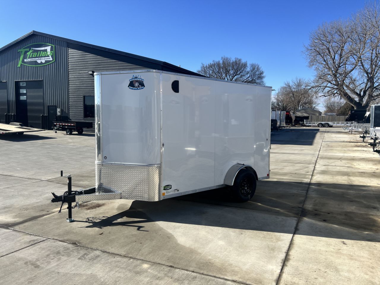 New 2026 Bighorn R&M 6x10+ 2V 6 inches Taller 78” Enclosed Rear Ramp Cargo Trailer