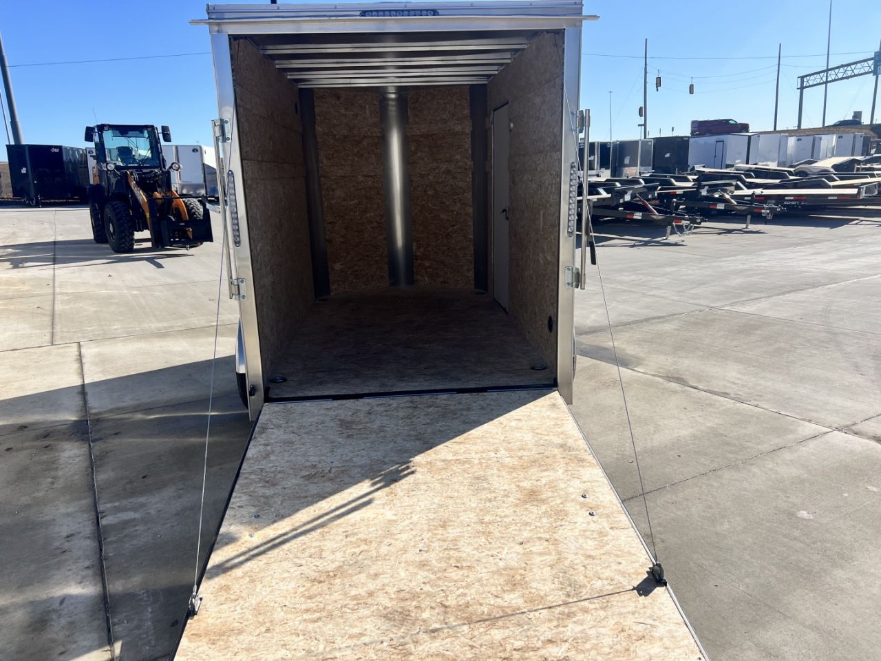 New 2026 Bighorn R&M 6x10+ 2V 6 inches Taller 78” Enclosed Rear Ramp Cargo Trailer