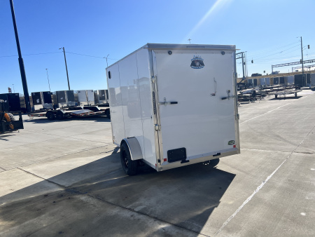 New 2026 Bighorn R&M 6x10+ 2V 6 inches Taller 78” Enclosed Rear Ramp Cargo Trailer