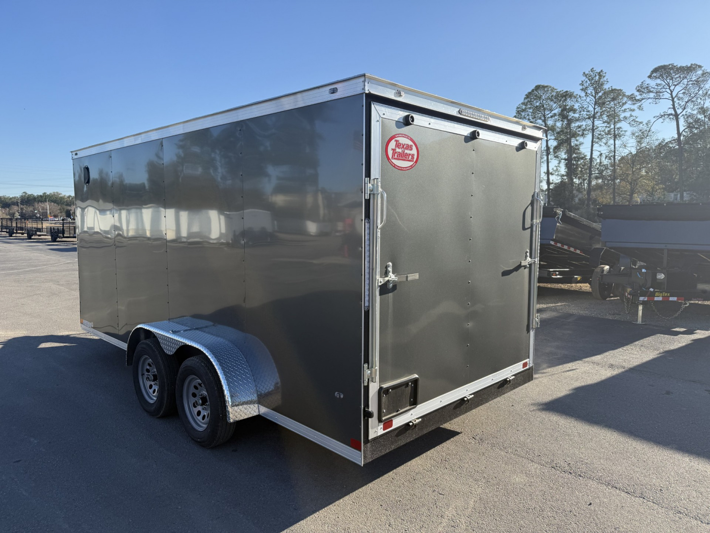 New TX7X16TA2 TEXAS TRAILERS 7' X 16' CARGO / ENCLOSED TRAILER W/REAR RAMP DOOR & SIDE DOOR