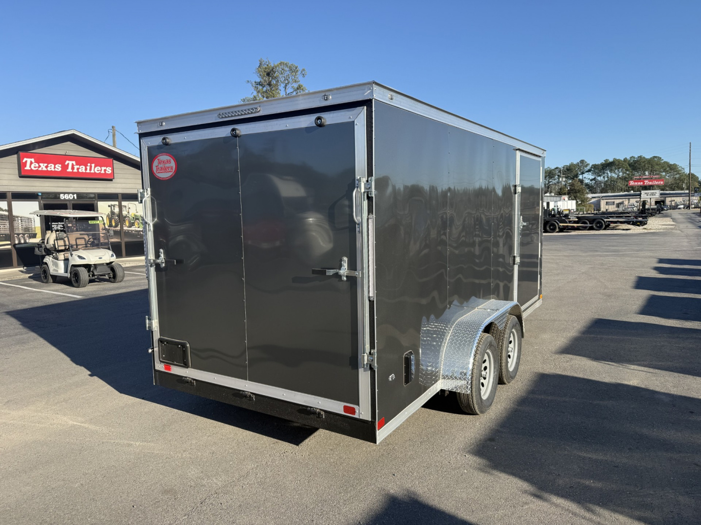 New TX7X16TA2 TEXAS TRAILERS 7' X 16' CARGO / ENCLOSED TRAILER W/REAR RAMP DOOR & SIDE DOOR