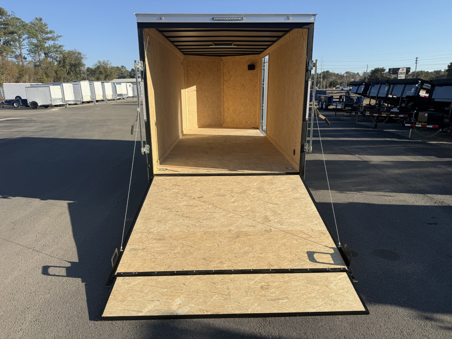 New TX7X16TA2 TEXAS TRAILERS 7' X 16' CARGO / ENCLOSED TRAILER W/REAR RAMP DOOR & SIDE DOOR