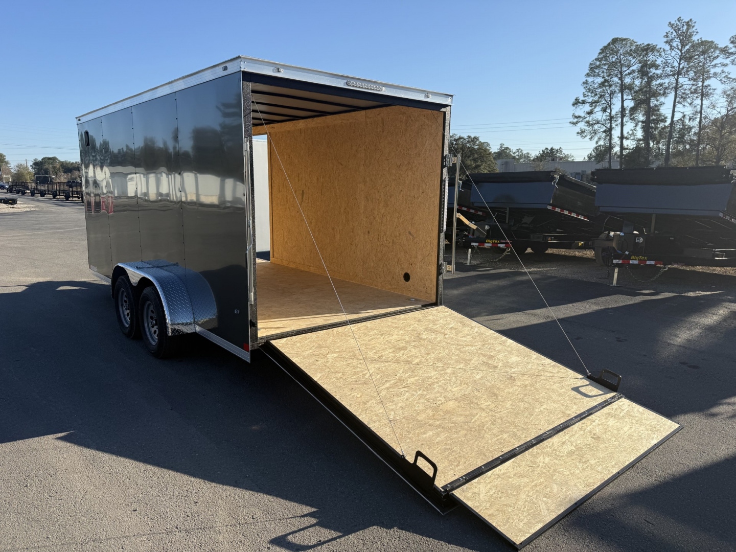 New TX7X16TA2 TEXAS TRAILERS 7' X 16' CARGO / ENCLOSED TRAILER W/REAR RAMP DOOR & SIDE DOOR