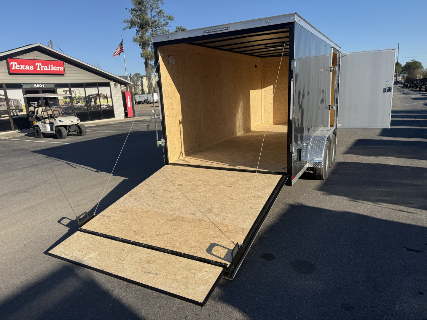 New TX7X16TA2 TEXAS TRAILERS 7' X 16' CARGO / ENCLOSED TRAILER W/REAR RAMP DOOR & SIDE DOOR