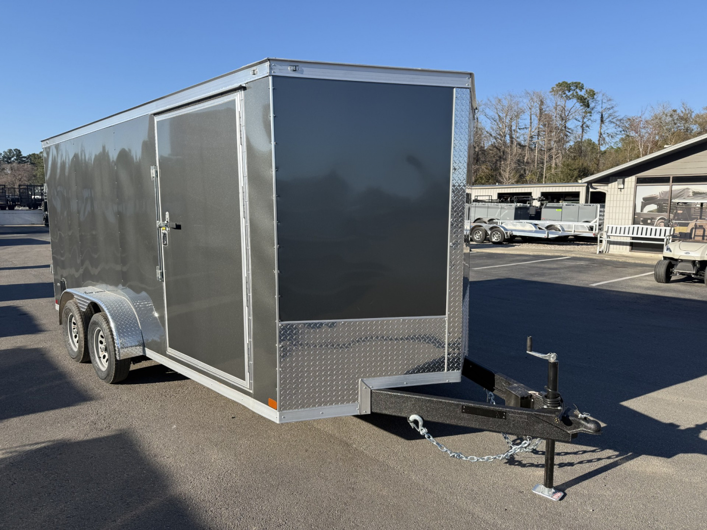 New TX7X16TA2 TEXAS TRAILERS 7' X 16' CARGO / ENCLOSED TRAILER W/REAR RAMP DOOR & SIDE DOOR